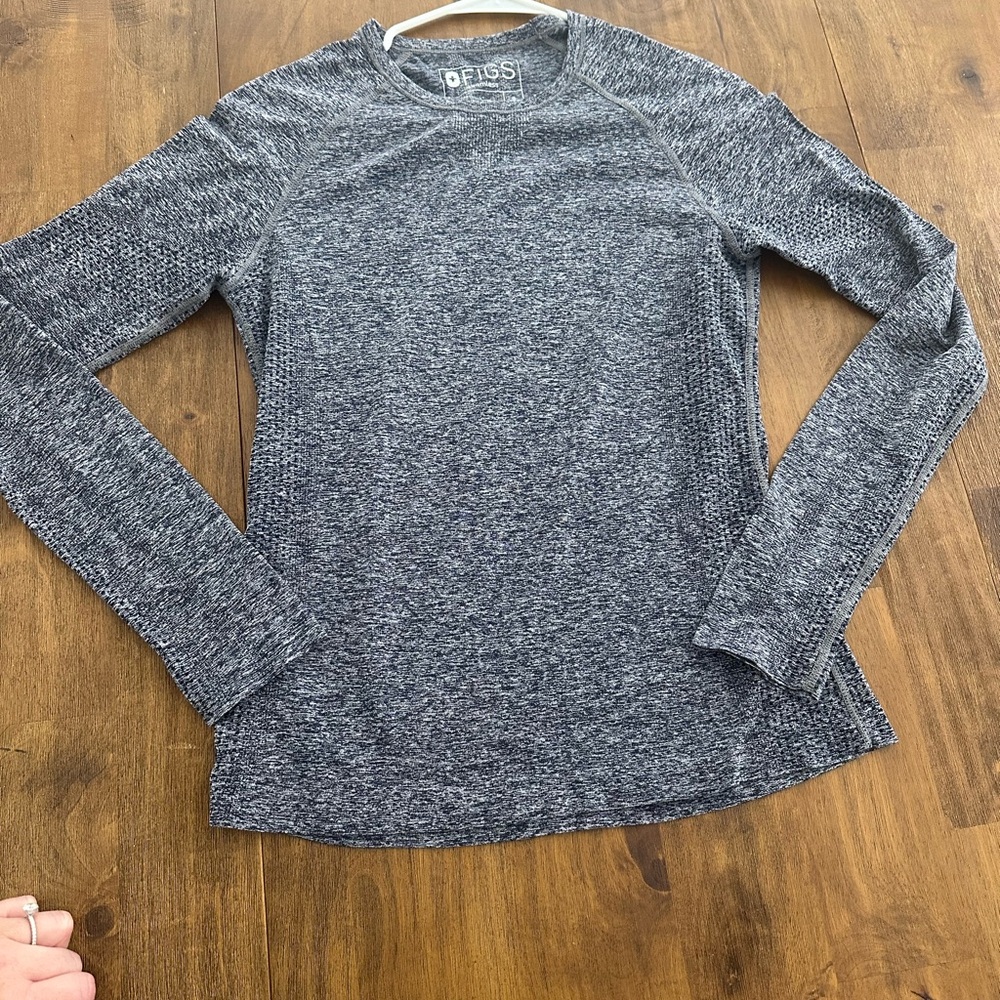 Figs Gray Long Sleeve Tee